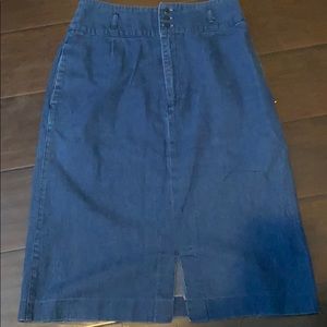 Vintage tag Calvin Klein Modest Jean Skirt 12